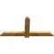 Ekena Millwork Eugene Rough Sawn Timber Gable Bracket, Western Red Cedar, 48"W x 22"H x 2"D x 4"F, 11/12 Pitch GBW048X22X0204EUG00RWR - alternate 3